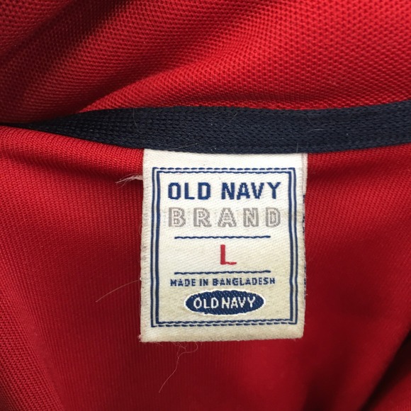 Vintage Old Navy Y2K Red Track Jacket Barcelona Athletic Club Mens Size L Zip Up - Picture 4 of 7